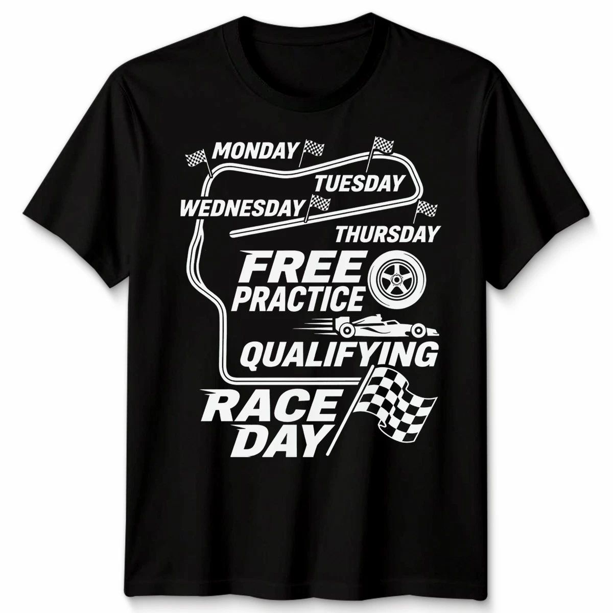 Unisex F1 Formula 1 Days Of The Week T Shirt Handmade Racing Fan Gift Tee Unisex T-shirt, Sweatshirt, Hoodie, Long Sleeve Tee - T-Shirt, Sweatshirt, Hoodie