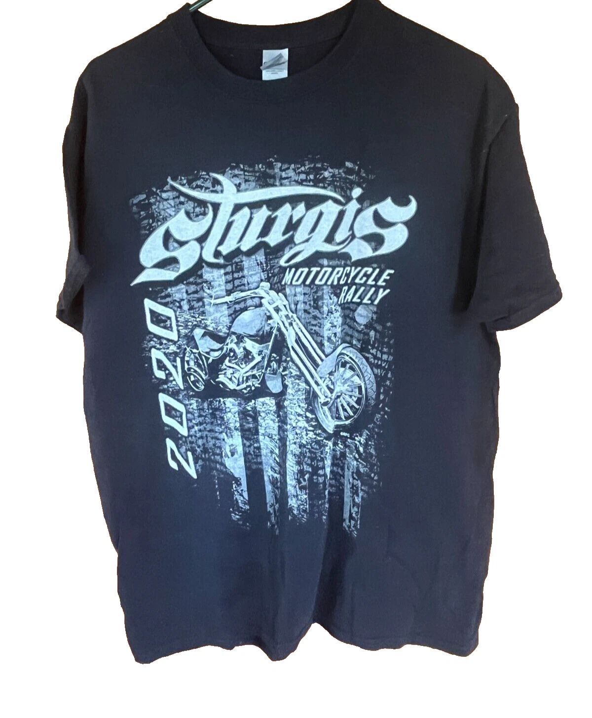 2020 Sturgis Motorcycle Rally T-Shirt Black Large Heavy Cotton Gildan Mens Biker Unisex T-shirt, Sweatshirt, Hoodie, Long Sleeve Tee - T-Shirt, Sweatshirt, Hoodie
