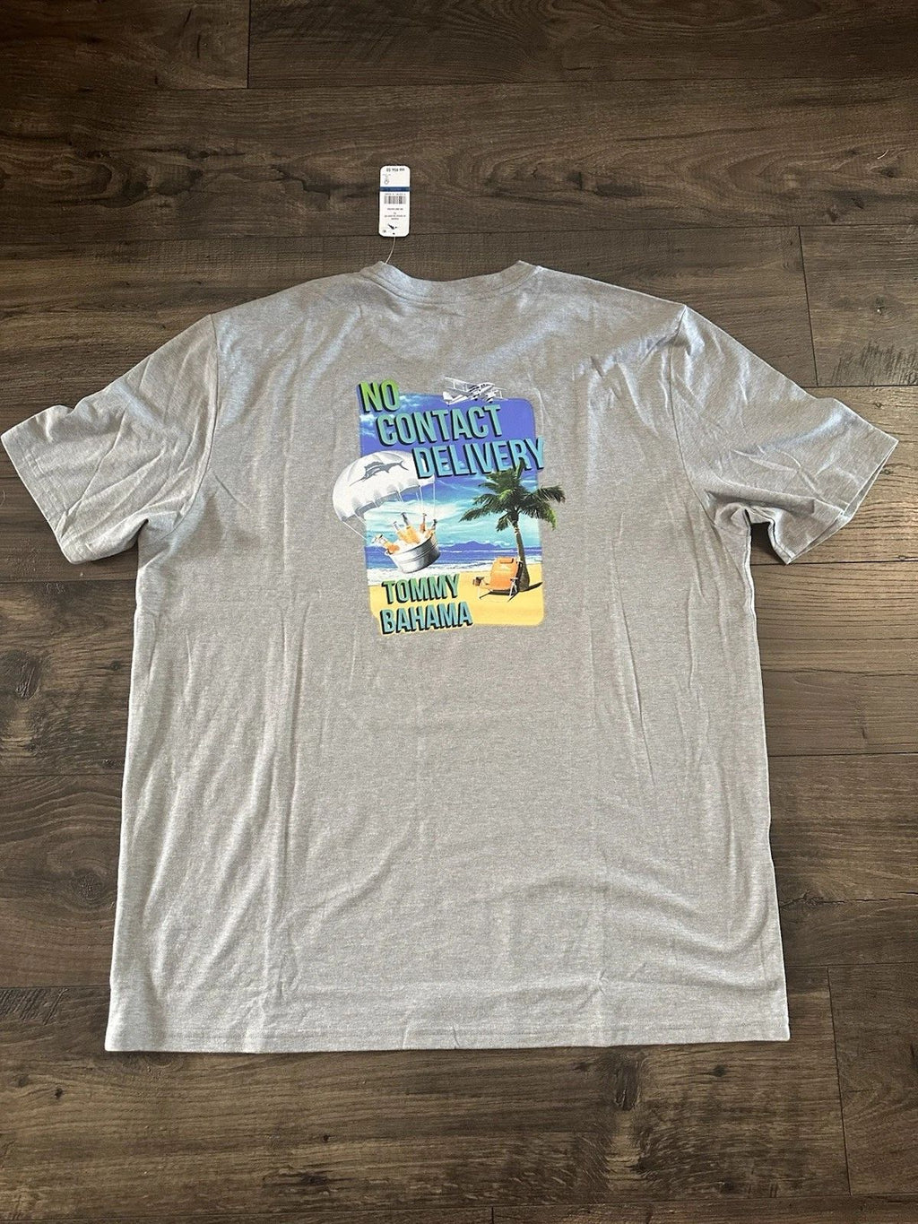 Tommy Bahama No Contact Delivery Pocket T-Shirt , Grey Heather Large NWT Unisex T-shirt, Sweatshirt, Hoodie, Long Sleeve Tee - T-Shirt, Sweatshirt, Hoodie