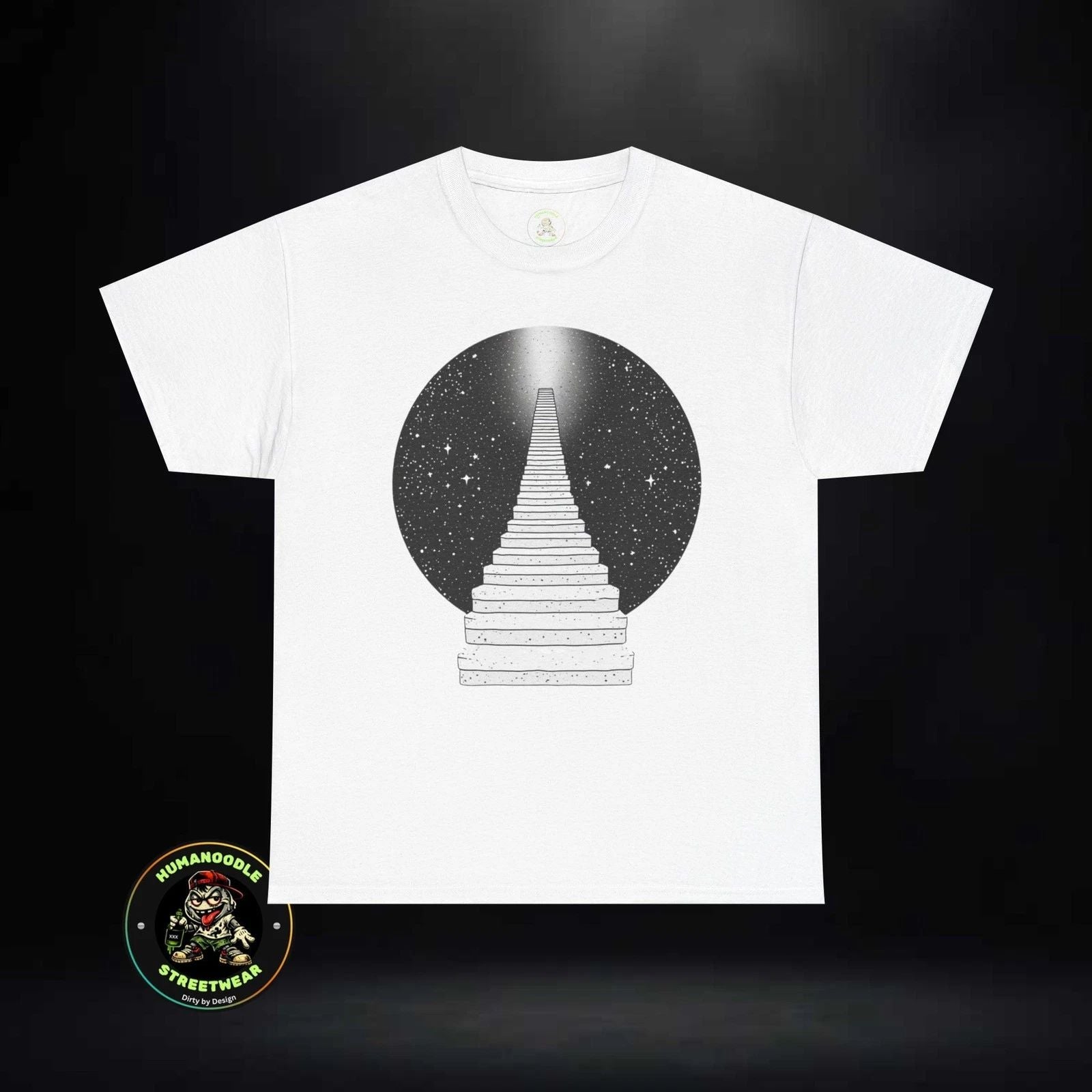 Cosmic Staircase T-Shirt | Stairway to Stars Tee Unisex T-shirt, Sweatshirt, Hoodie, Long Sleeve Tee - T-Shirt, Sweatshirt, Hoodie