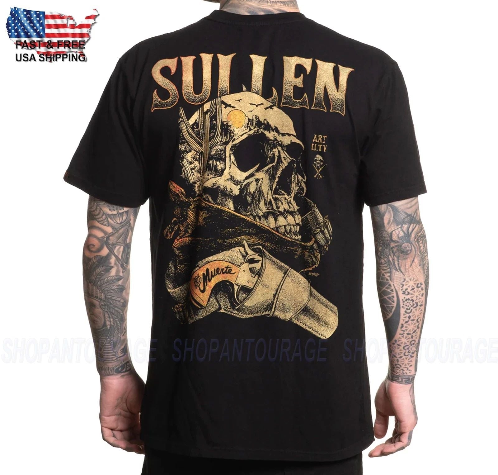 Sullen Art Collective Men's Muerte Premium Fit T-Shirt Short Sleeve SCM7157 Unisex T-shirt, Sweatshirt, Hoodie, Long Sleeve Tee - T-Shirt, Sweatshirt, Hoodie