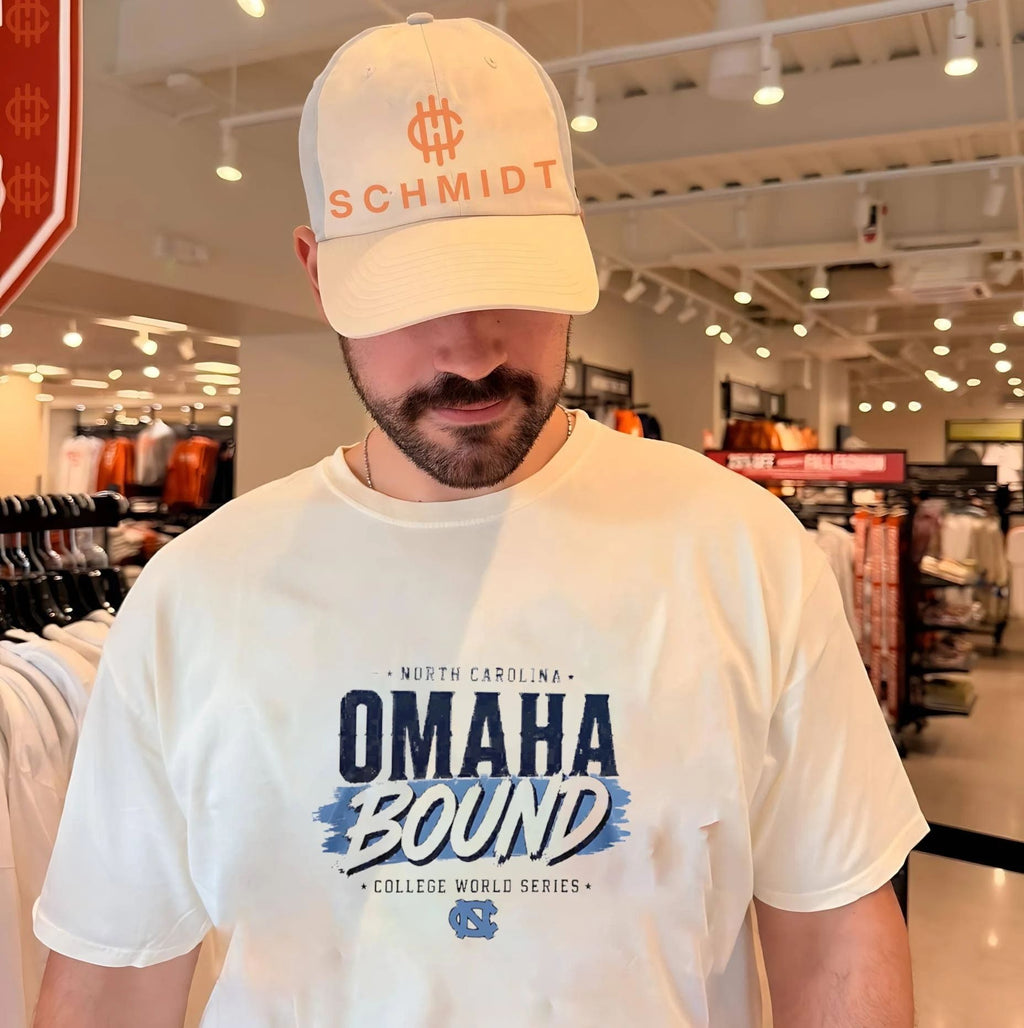 North Carolina Tar Heels 2026 Mens College World Series Omaha Bound shirt Unisex T-shirt, Sweatshirt, Hoodie, Long Sleeve Tee - T-Shirt, Sweatshirt, Hoodie