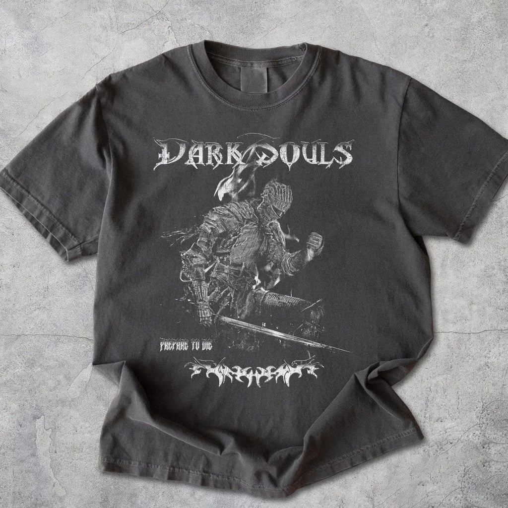 Vintage Dark Souls Distressed T Shirt, Retro Video Game Tee, Gaming Fan Apparel Unisex T-shirt, Sweatshirt, Hoodie, Long Sleeve Tee - T-Shirt, Sweatshirt, Hoodie