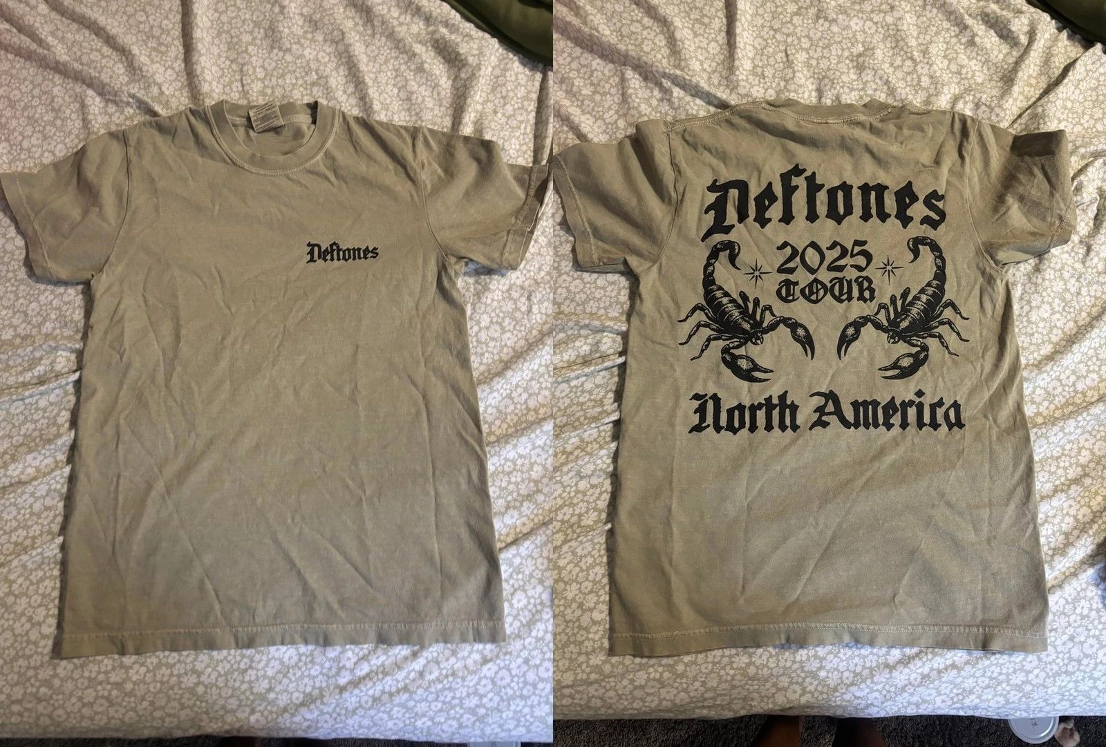 Deftones North American Tour 2025 Merchandise T-Shirt Comfort Colors Fanmade Unisex T-shirt, Sweatshirt, Hoodie, Long Sleeve Tee - T-Shirt, Sweatshirt, Hoodie