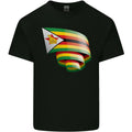 Curled Zimbabwe Flag Zimbabwean Day Football Mens Cotton T-Shirt Tee Top Unisex T-shirt, Sweatshirt, Hoodie, Long Sleeve Tee - T-Shirt, Sweatshirt, Hoodie