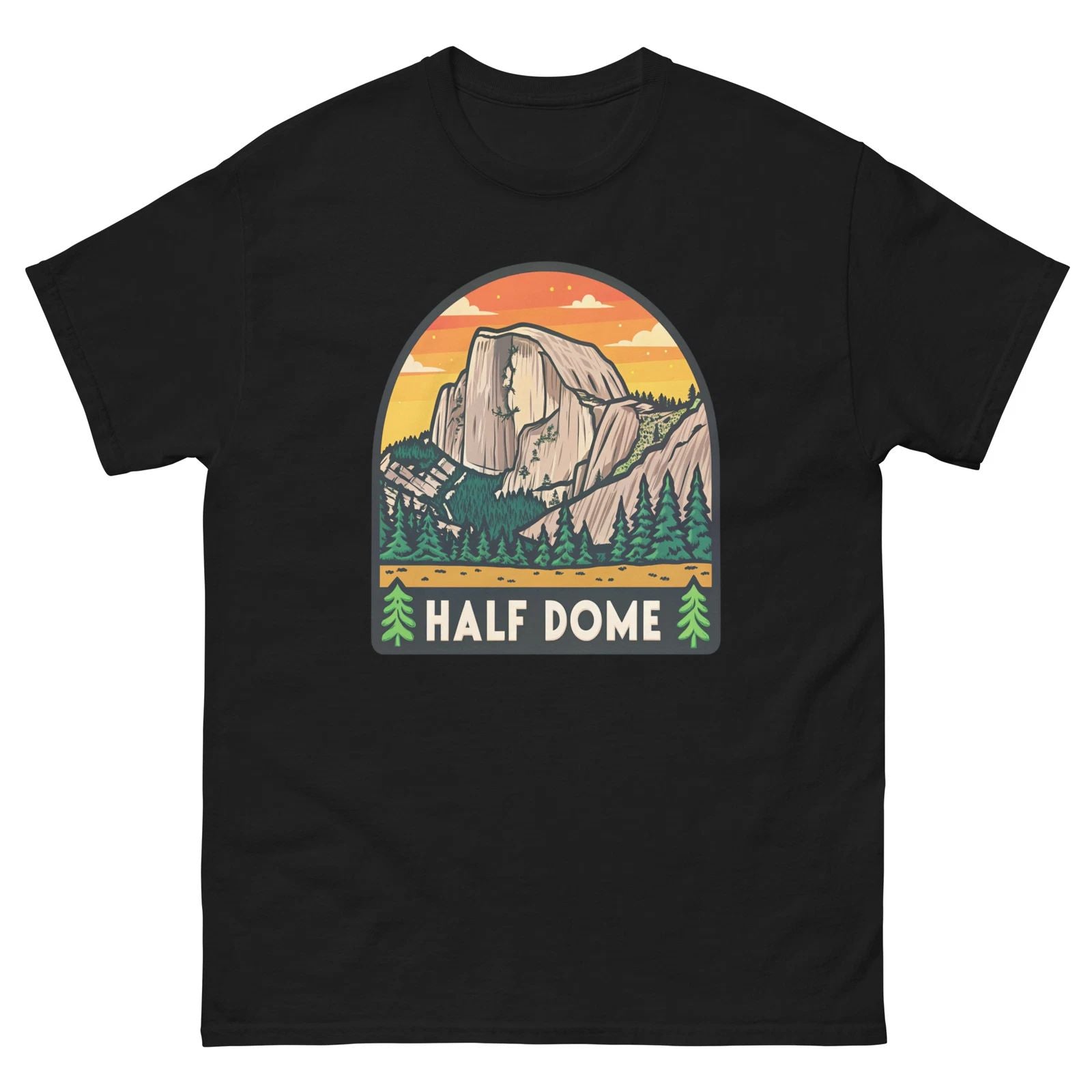 Half Dome Mountain Attraction Landmark Travel T-Shirt Unisex T-shirt, Sweatshirt, Hoodie, Long Sleeve Tee - T-Shirt, Sweatshirt, Hoodie