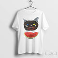 Classic Cat Eat Watermelon Art T Shirts Unisex T-shirt, Sweatshirt, Hoodie, Long Sleeve Tee - T-Shirt, Sweatshirt, Hoodie