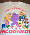 Vintage Style McDonald's  T-Shirt Mens LARGE NEW w/ TAG GRIMACE Fry Guys Birdie Unisex T-shirt, Sweatshirt, Hoodie, Long Sleeve Tee - T-Shirt, Sweatshirt, Hoodie