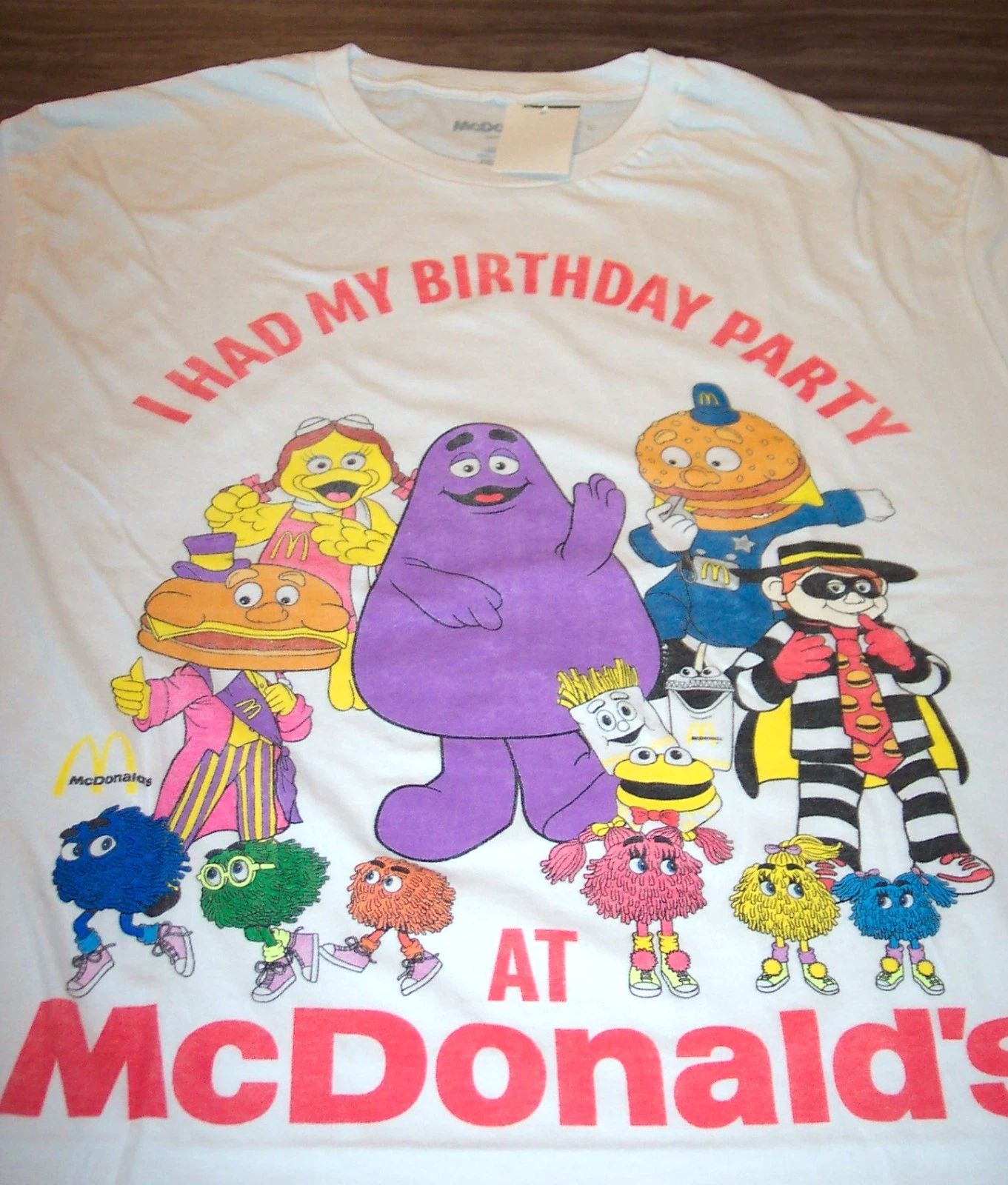 Vintage Style McDonald's  T-Shirt Mens LARGE NEW w/ TAG GRIMACE Fry Guys Birdie Unisex T-shirt, Sweatshirt, Hoodie, Long Sleeve Tee - T-Shirt, Sweatshirt, Hoodie