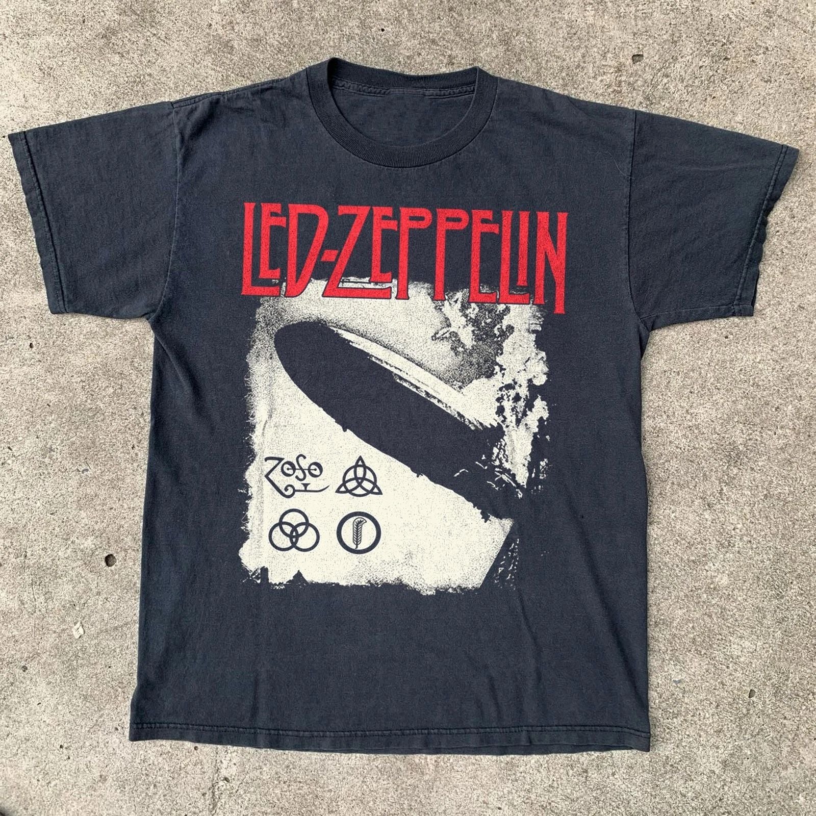 Led Zeppelin Album Rock Band 1969, Unisex Black T-shirt, Sizes S-5XL Unisex T-shirt, Sweatshirt, Hoodie, Long Sleeve Tee - T-Shirt, Sweatshirt, Hoodie
