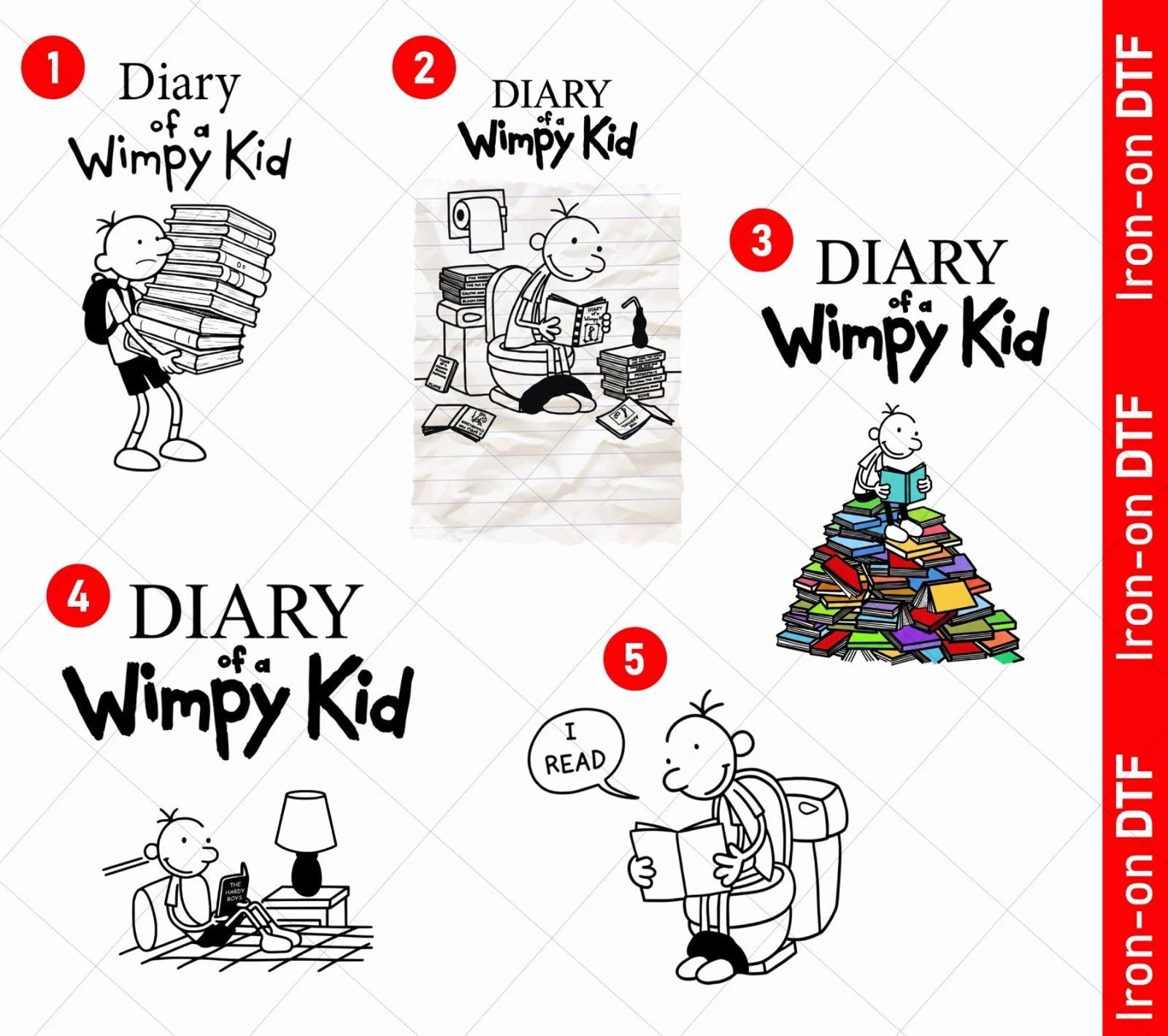 Diary Of Wimpy Kids DTF Iron On Heat Transfer for Kids unisex T-Shirt Unisex T-shirt, Sweatshirt, Hoodie, Long Sleeve Tee - T-Shirt, Sweatshirt, Hoodie