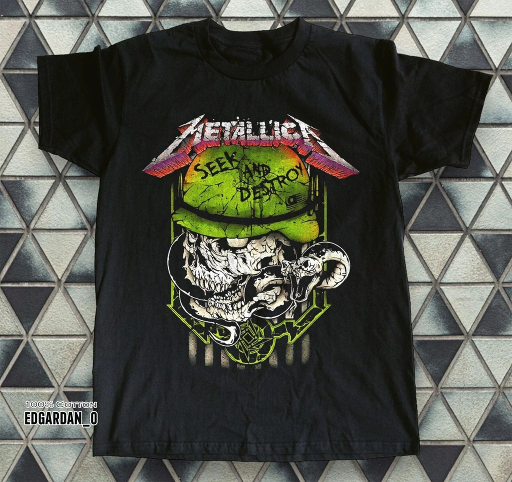 Metallica Seek And Destroy Black Unisex T-shirt Size S-5XL Unisex T-shirt, Sweatshirt, Hoodie, Long Sleeve Tee - T-Shirt, Sweatshirt, Hoodie