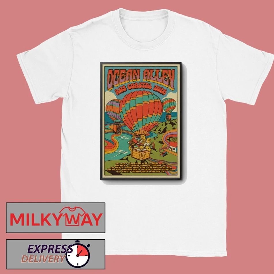 Ocean Alley 2026 AUS NZ Tour Poster Purple shirt Unisex T-shirt, Sweatshirt, Hoodie, Long Sleeve Tee - T-Shirt, Sweatshirt, Hoodie