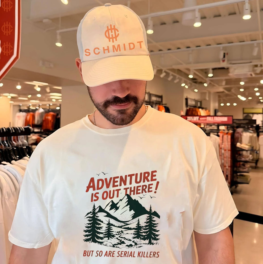 Adventure is out there but so are serial killers graphic shirt Unisex T-shirt, Sweatshirt, Hoodie, Long Sleeve Tee - T-Shirt, Sweatshirt, Hoodie