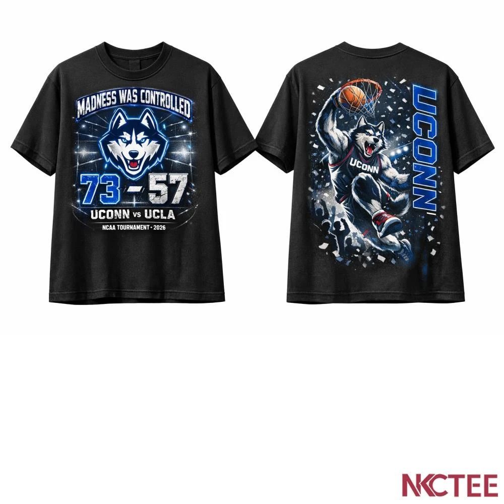NKCtees UConn Huskies 2026 NCAA Tournament Victory 73-57 Championship T-Shirt Unisex T-shirt, Sweatshirt, Hoodie, Long Sleeve Tee - T-Shirt, Sweatshirt, Hoodie