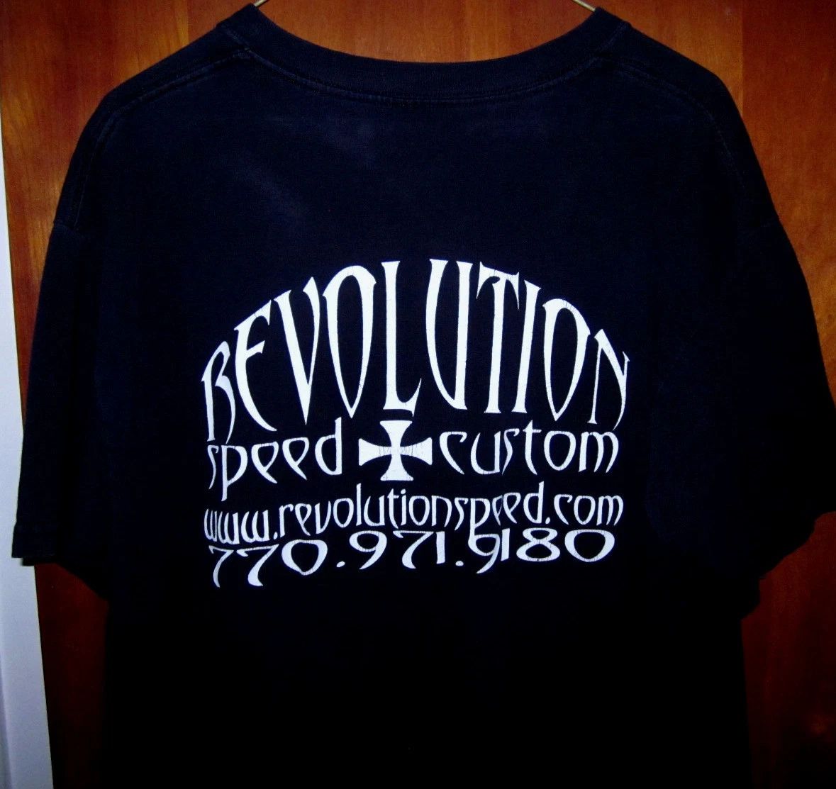 REVOLUTION SPEED & CUSTOM logo lrg T shirt motorcycle Georgia biker tee chopped Unisex T-shirt, Sweatshirt, Hoodie, Long Sleeve Tee - T-Shirt, Sweatshirt, Hoodie