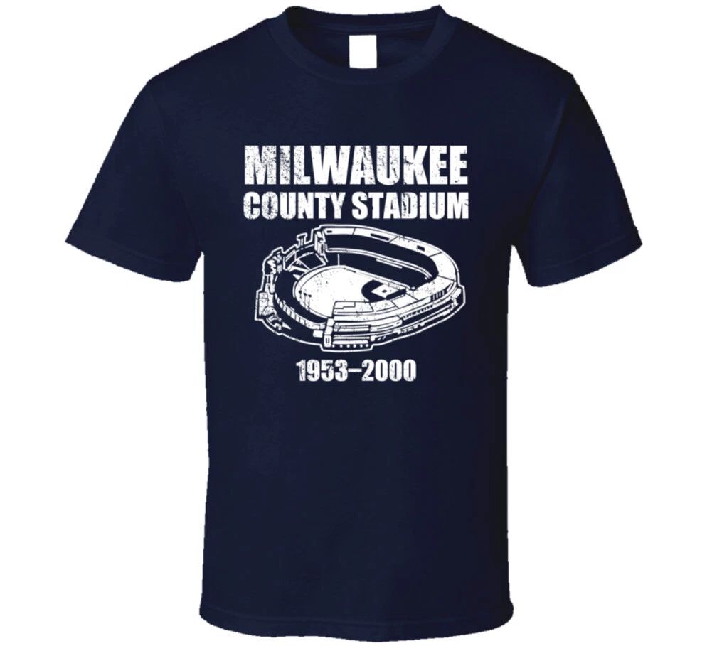 Milwaukee County Stadium Distressed T Shirt Unisex T-shirt, Sweatshirt, Hoodie, Long Sleeve Tee - T-Shirt, Sweatshirt, Hoodie