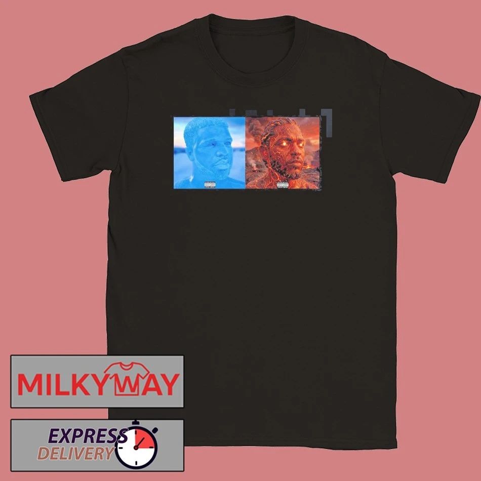 Funny Drake Iceman And Kendrick Lamar Fireman Album Covers T-Shirt Unisex T-shirt, Sweatshirt, Hoodie, Long Sleeve Tee - T-Shirt, Sweatshirt, Hoodie