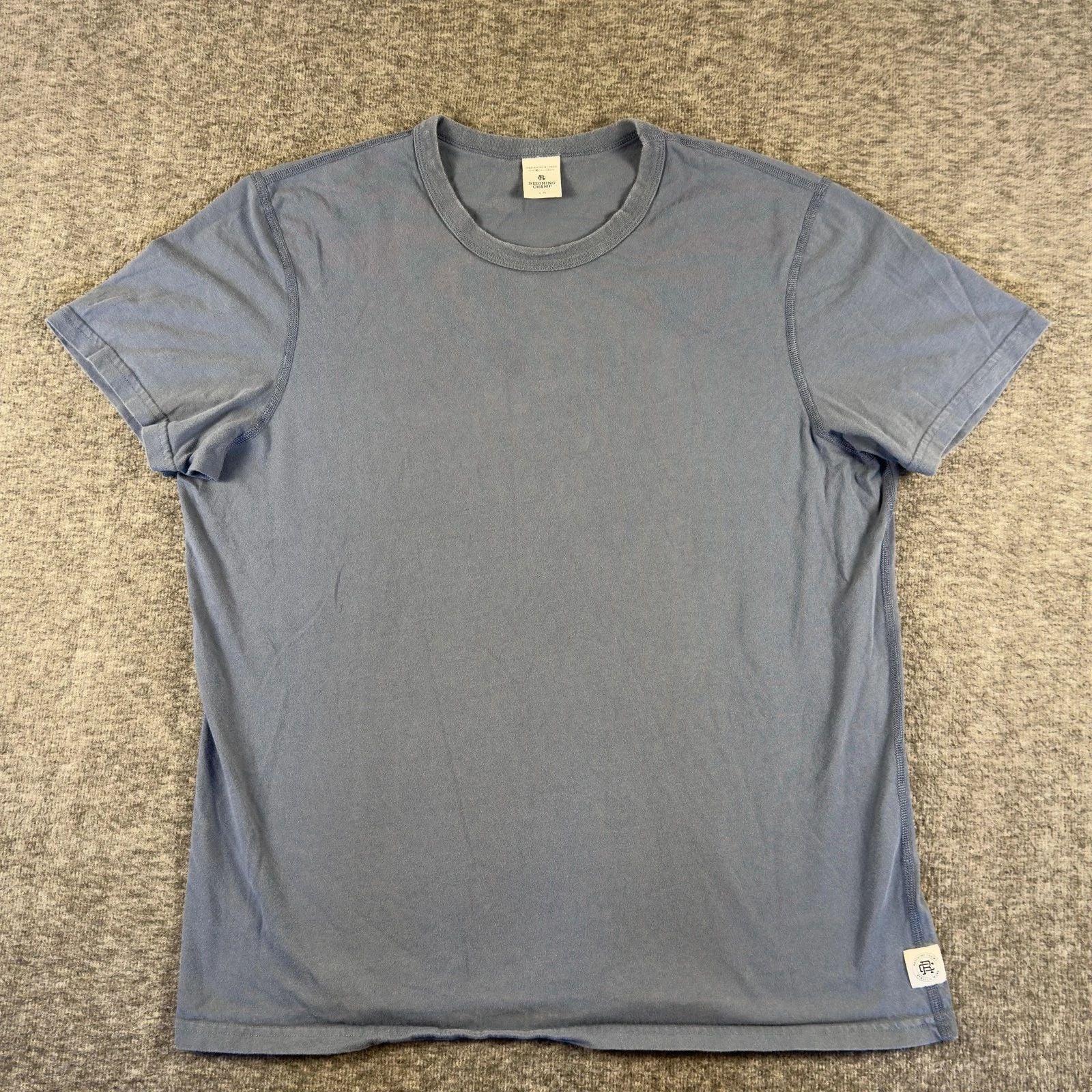 Reigning Champ Shirt Mens Large Blue Crewneck Tee T-Shirt Soft Casual Canada Unisex T-shirt, Sweatshirt, Hoodie, Long Sleeve Tee - T-Shirt, Sweatshirt, Hoodie