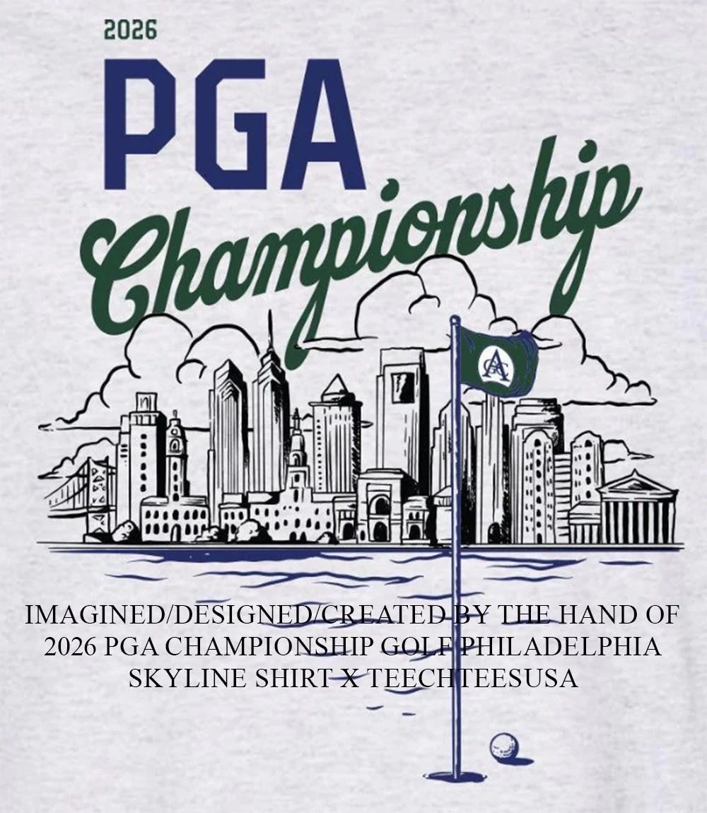 2026 PGA Championship Golf Philadelphia skyline shirt Unisex T-shirt, Sweatshirt, Hoodie, Long Sleeve Tee - T-Shirt, Sweatshirt, Hoodie