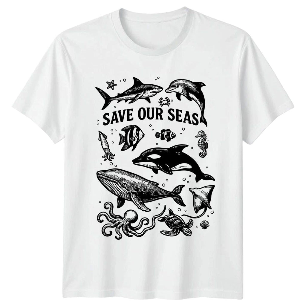 Save Our Seas T-Shirt Ocean Conservation Marine Wildlife Gift For Him And Her Unisex T-shirt, Sweatshirt, Hoodie, Long Sleeve Tee - T-Shirt, Sweatshirt, Hoodie