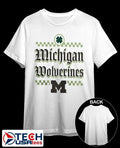Michigan Wolverines St. Patricks Day Lucky checkered shirt Unisex T-shirt, Sweatshirt, Hoodie, Long Sleeve Tee - T-Shirt, Sweatshirt, Hoodie
