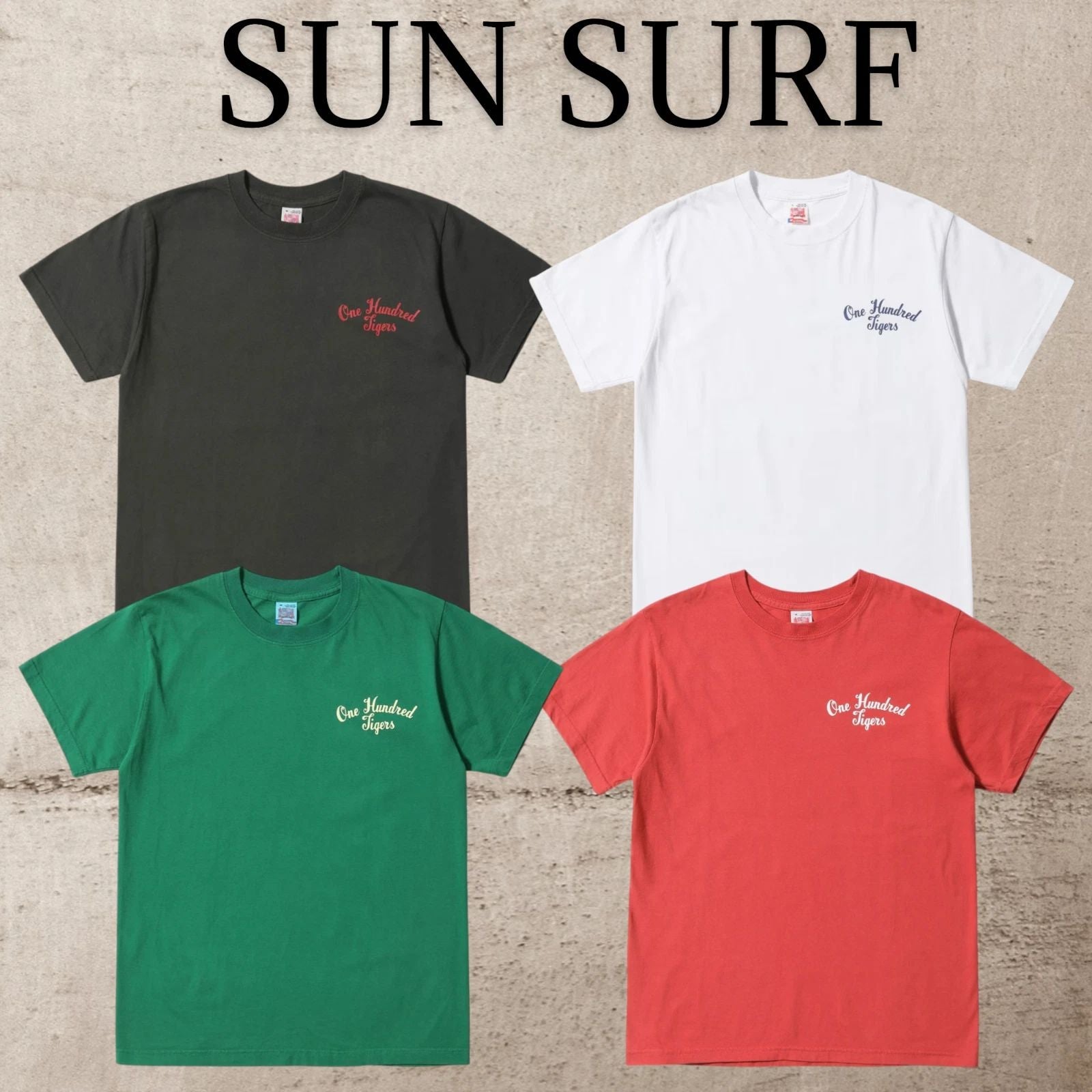 SUN SURF Lot No. SS79162 SUNSURF PRINT T-SHIRTS ONE HUNDRED TIGERS Japan New Unisex T-shirt, Sweatshirt, Hoodie, Long Sleeve Tee - T-Shirt, Sweatshirt, Hoodie