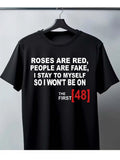 T - shirt Roses Are Red Cynical Quote Design Unisex T-shirt, Sweatshirt, Hoodie, Long Sleeve Tee - T-Shirt, Sweatshirt, Hoodie