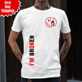 I'm Broken I'm OK Mens T Shirt Printed Mental Health Awareness 100% Cotton T Top Unisex T-shirt, Sweatshirt, Hoodie, Long Sleeve Tee - T-Shirt, Sweatshirt, Hoodie