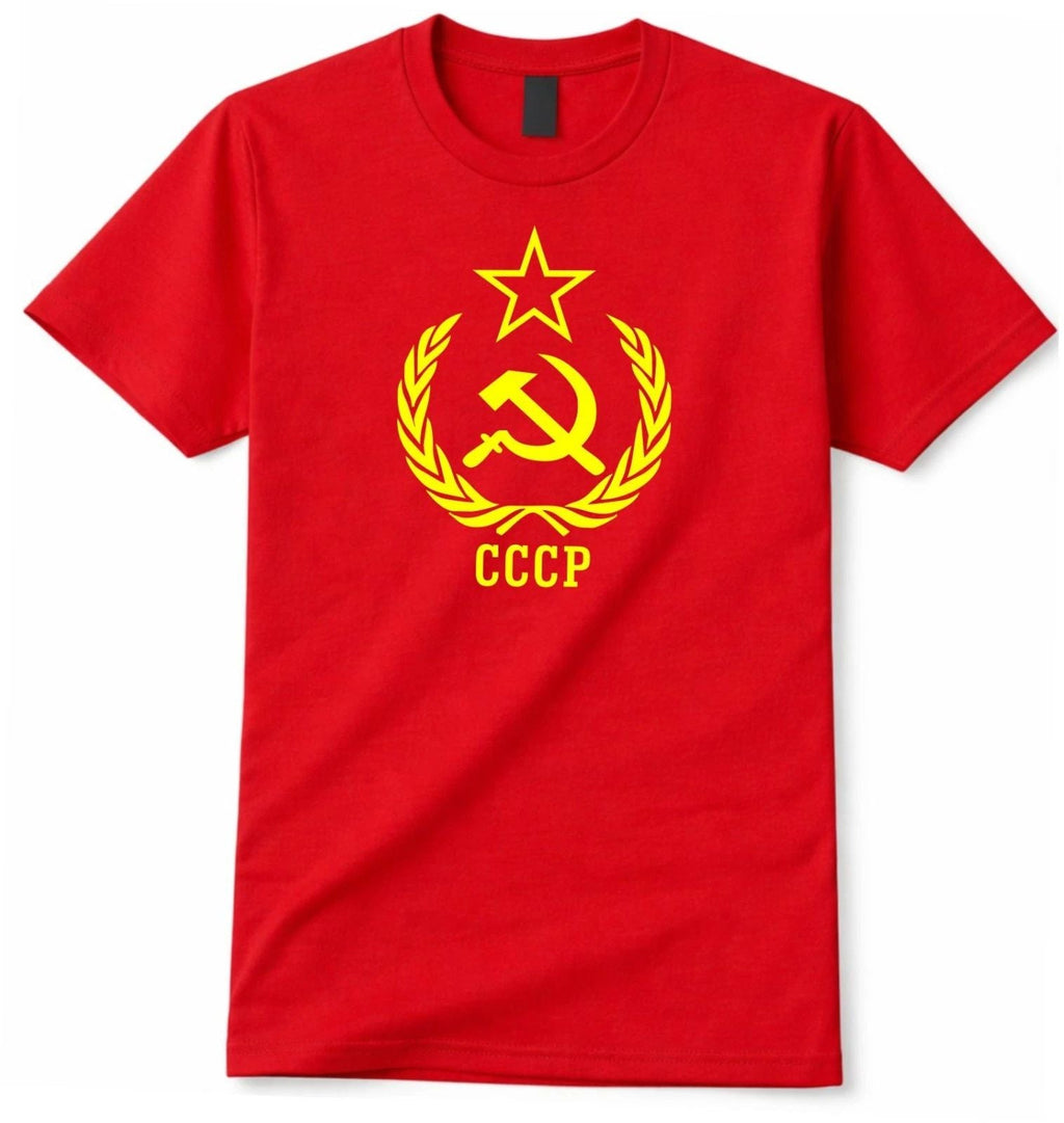CCCP Hammer & Sickle T Shirt  Russian Soviet Graphic Tee Mens UK Unisex T-shirt, Sweatshirt, Hoodie, Long Sleeve Tee - T-Shirt, Sweatshirt, Hoodie