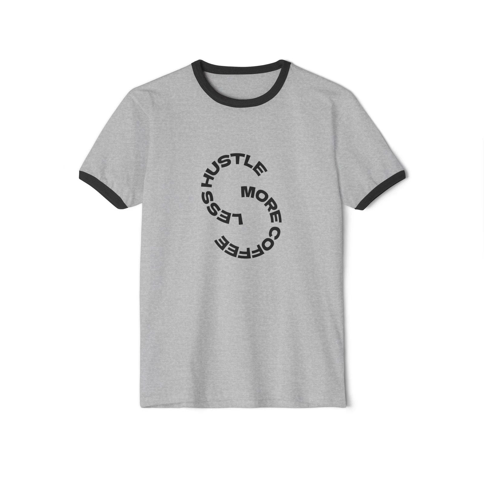 Hustle More Coffee Less Ringer T-Shirt Unisex T-shirt, Sweatshirt, Hoodie, Long Sleeve Tee - T-Shirt, Sweatshirt, Hoodie