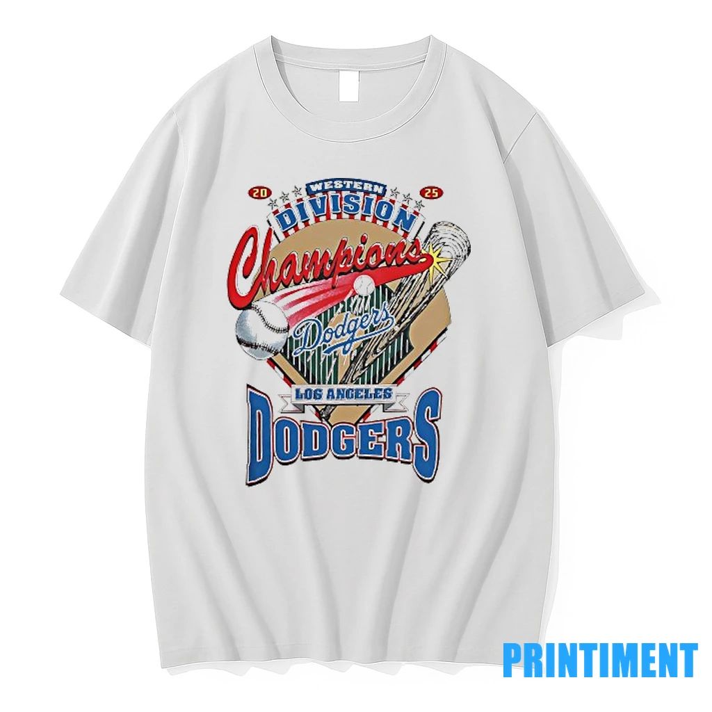 Los Angeles Dodgers Western Division Champions 2025 Tshirts Sweater Unisex T-shirt, Sweatshirt, Hoodie, Long Sleeve Tee - T-Shirt, Sweatshirt, Hoodie