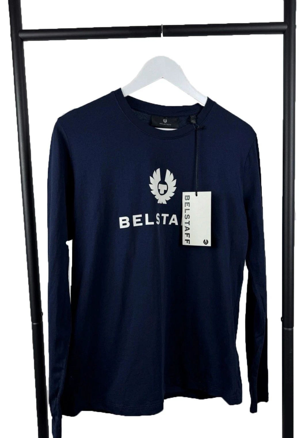 NEW! Belstaff Big Logo L/S T Shirt size Womens L / also fit Mens S-M Unisex T-shirt, Sweatshirt, Hoodie, Long Sleeve Tee - T-Shirt, Sweatshirt, Hoodie
