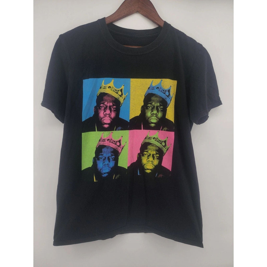 Black Notorious BIG Crown Pop Art T Shirt Men Graphic Tee Medium Unisex T-shirt, Sweatshirt, Hoodie, Long Sleeve Tee - T-Shirt, Sweatshirt, Hoodie