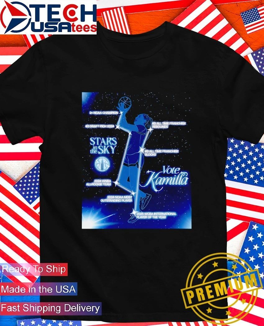 Chicago Sky vote Kamilla Cardoso Stars in the Sky shirt Unisex T-shirt, Sweatshirt, Hoodie, Long Sleeve Tee - T-Shirt, Sweatshirt, Hoodie