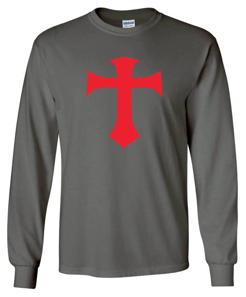 Knights Templar Cross LONG SLEEVE T-shirt - Christian Church Crusaders Unisex T-shirt, Sweatshirt, Hoodie, Long Sleeve Tee - T-Shirt, Sweatshirt, Hoodie