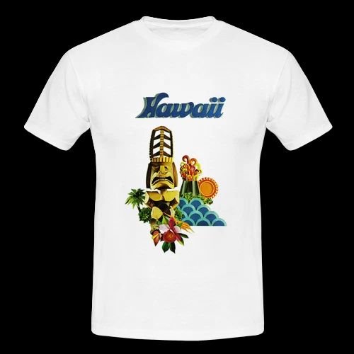 Mens Cotton Retro T-shirt Vintage Hawaiian Travel Ad Tee Hawaii Island Tropical Unisex T-shirt, Sweatshirt, Hoodie, Long Sleeve Tee - T-Shirt, Sweatshirt, Hoodie