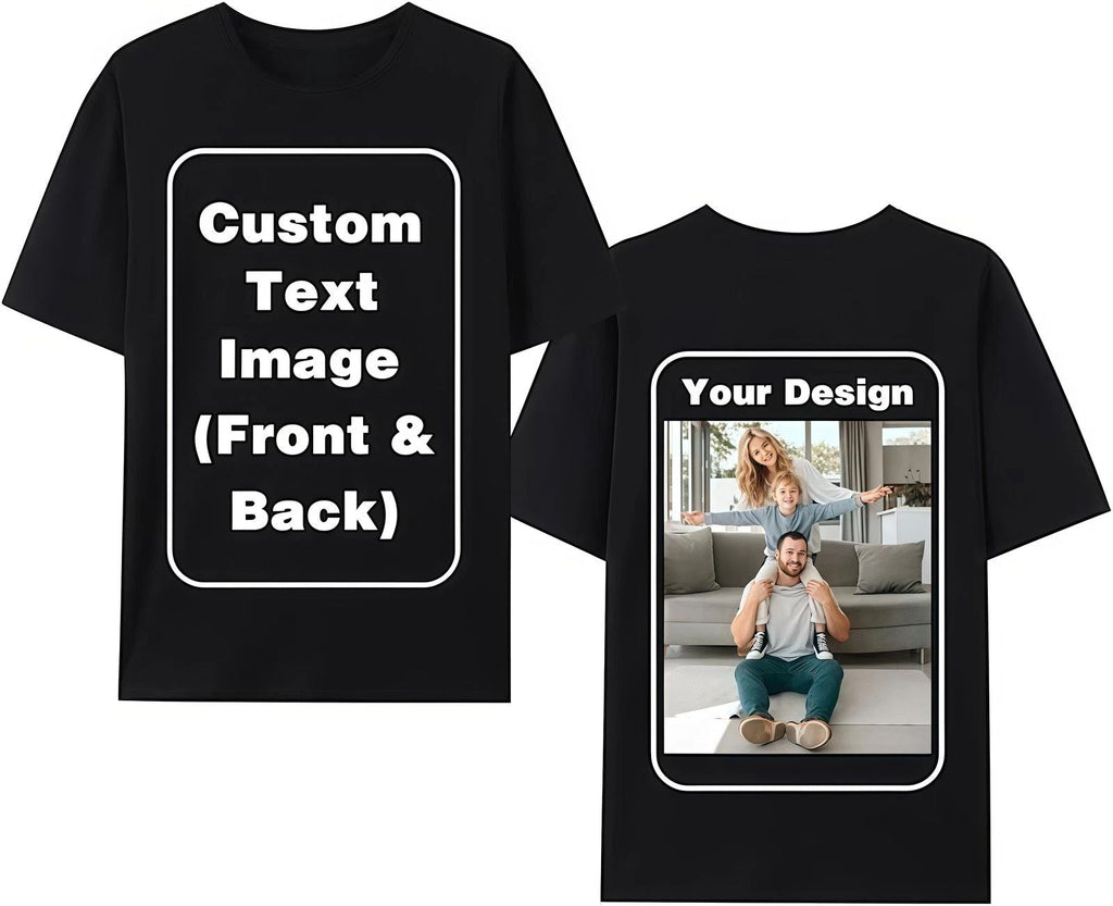 100% Cotton Unisex Custom T-Shirt Personalized Printing Casual Tee for Men Women Unisex T-shirt, Sweatshirt, Hoodie, Long Sleeve Tee - T-Shirt, Sweatshirt, Hoodie