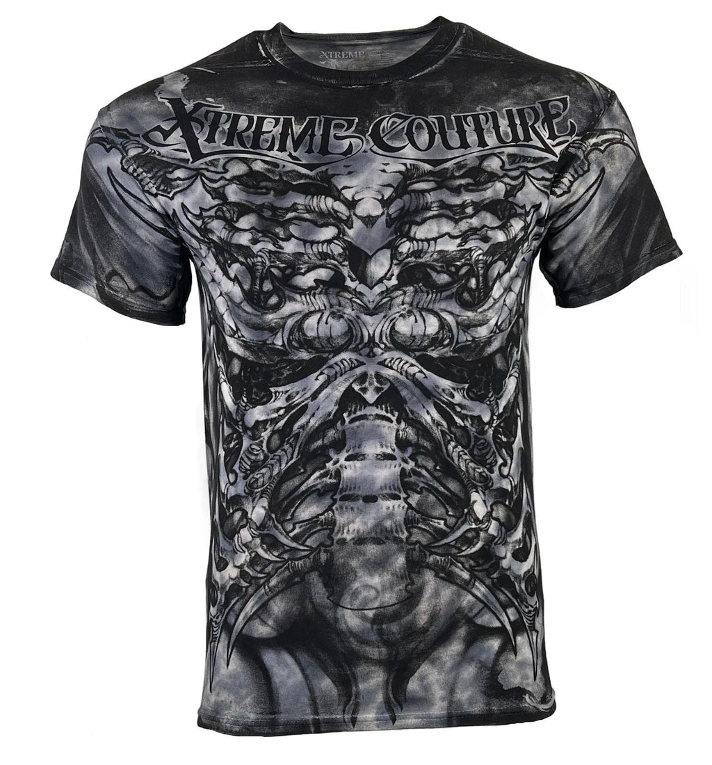 Xtreme Couture By Affliction Men's T-Shirt BIOMECHANICAL Grey Biker S-5XL Unisex T-shirt, Sweatshirt, Hoodie, Long Sleeve Tee - T-Shirt, Sweatshirt, Hoodie