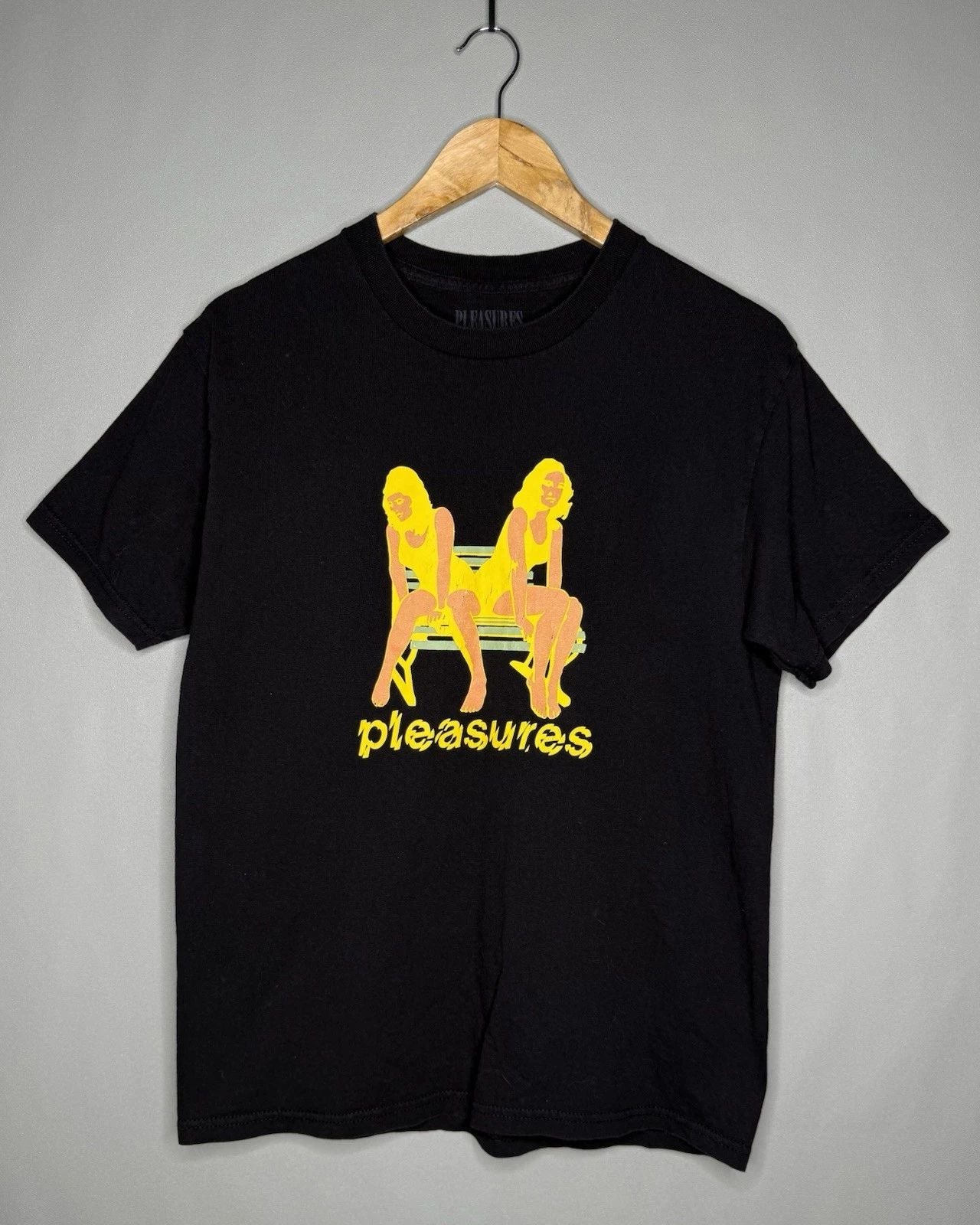 Pleasures Girl Logo T Shirt Tee Sz M Black Streetwear Unisex T-shirt, Sweatshirt, Hoodie, Long Sleeve Tee - T-Shirt, Sweatshirt, Hoodie