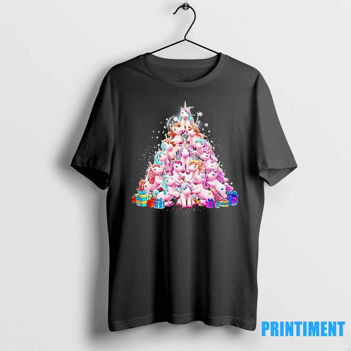 Unicorn Christmas Tree Pyramid Tshirts Sweater Unisex T-shirt, Sweatshirt, Hoodie, Long Sleeve Tee - T-Shirt, Sweatshirt, Hoodie