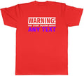 Personalised Warning May Start Talking About Mens T-Shirt Any Custom Text Tee Unisex T-shirt, Sweatshirt, Hoodie, Long Sleeve Tee - T-Shirt, Sweatshirt, Hoodie