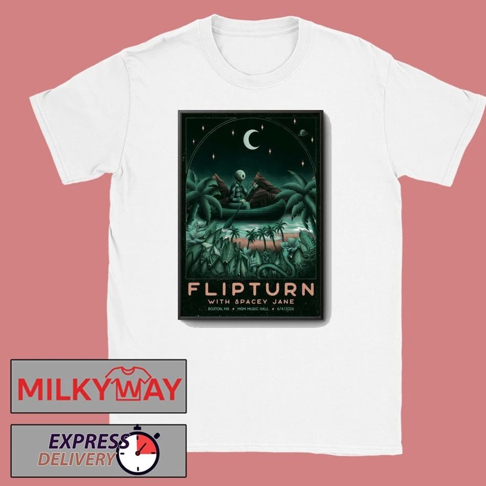 Flipturn Boston MA On Jun 4 2026 Tour Poster shirt Unisex T-shirt, Sweatshirt, Hoodie, Long Sleeve Tee - T-Shirt, Sweatshirt, Hoodie