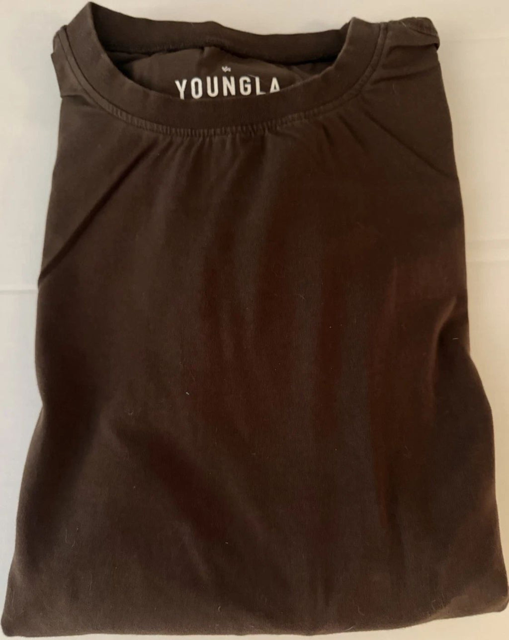 Mens XL Young GLA Brown Long Sleeve Tshirt - Gently Used Unisex T-shirt, Sweatshirt, Hoodie, Long Sleeve Tee - T-Shirt, Sweatshirt, Hoodie