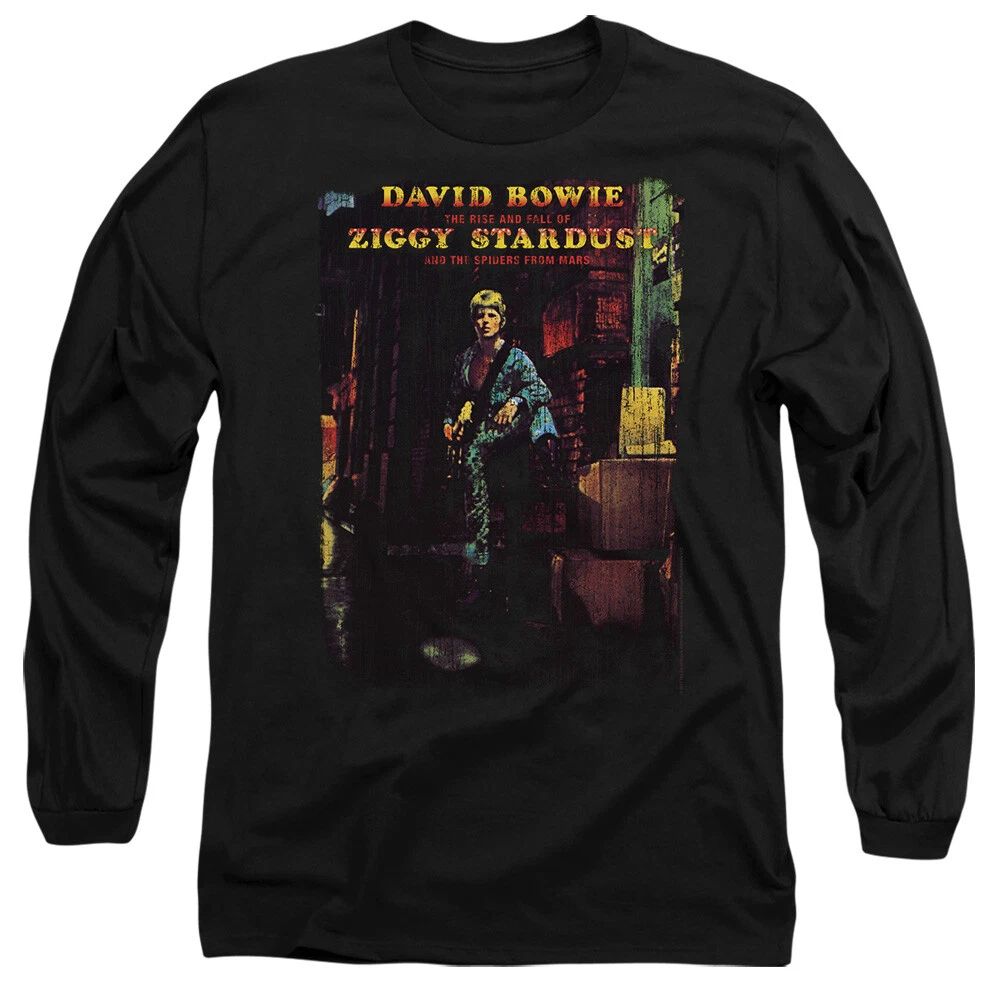 David Bowie Ziggy Stardust Album Mens Long Sleeve T-Shirt, Black Unisex T-shirt, Sweatshirt, Hoodie, Long Sleeve Tee - T-Shirt, Sweatshirt, Hoodie