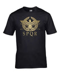 SPQR- Roman Empire Metallic Gold Eagle- historical Men's T-Shirt from FatCucko Unisex T-shirt, Sweatshirt, Hoodie, Long Sleeve Tee - T-Shirt, Sweatshirt, Hoodie