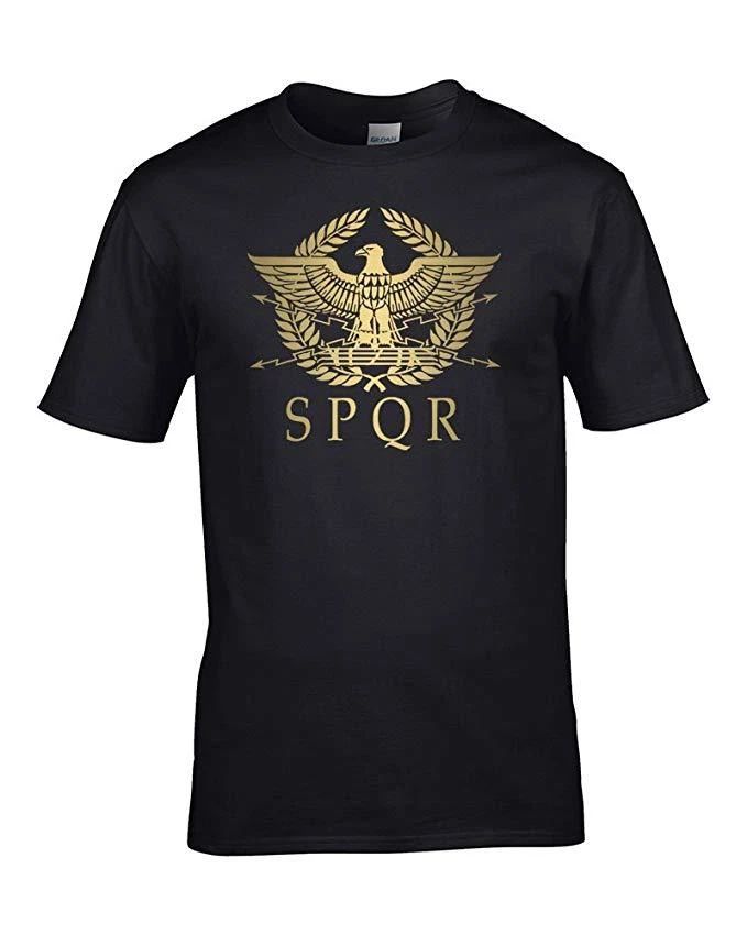SPQR- Roman Empire Metallic Gold Eagle- historical Men's T-Shirt from FatCucko Unisex T-shirt, Sweatshirt, Hoodie, Long Sleeve Tee - T-Shirt, Sweatshirt, Hoodie
