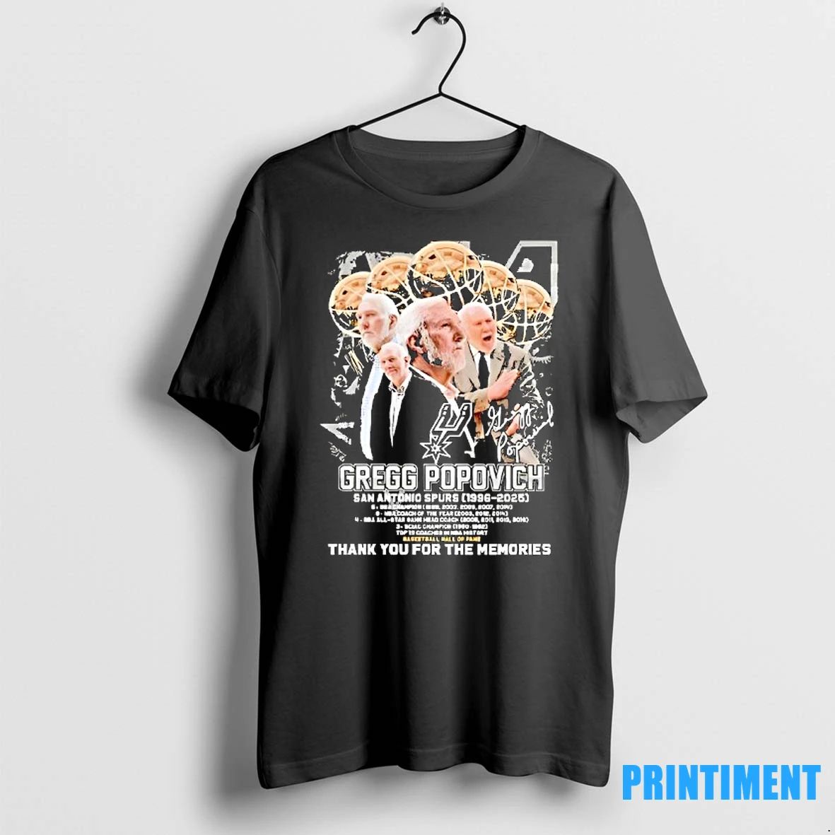 San Antonio Spurs 1996 2025 Gregg Popovich Thank You For The Memories Signature Tshirts Sweater - T-Shirt, Sweatshirt, Hoodie