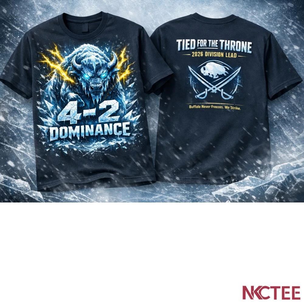 NKCtees Buffalo Sabres 4-2 Victory Shirt 2026  Tied For Division Lead Ice Hockey Graphic Tee - T-Shirt, Sweatshirt, Hoodie