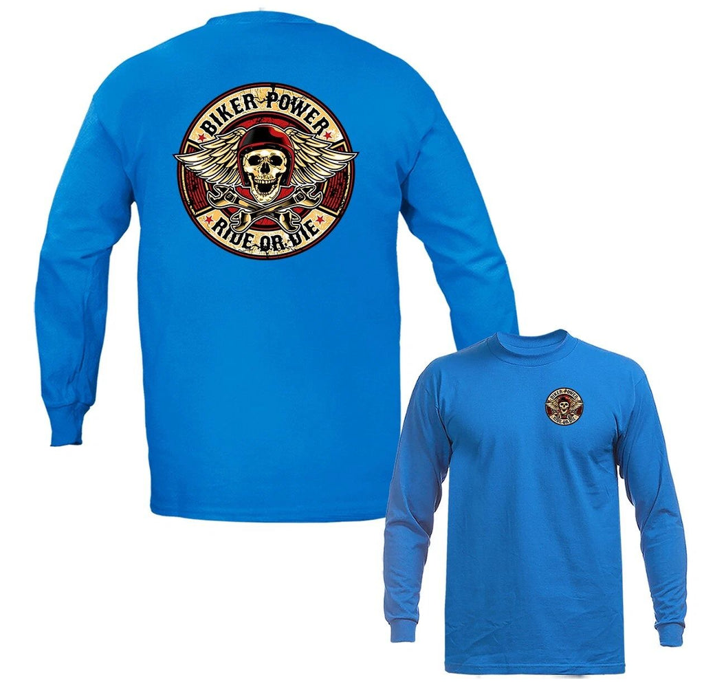 Biker Power Bikers Vintage Classic Custom Motorcycle Graphic Long Sleeve Unisex T-shirt, Sweatshirt, Hoodie, Long Sleeve Tee - T-Shirt, Sweatshirt, Hoodie